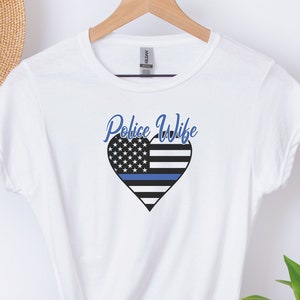Police Wife T-shirt | Support Police, Police Wife, Police Gifts, Police Officer, Police Gifts, Police Gift