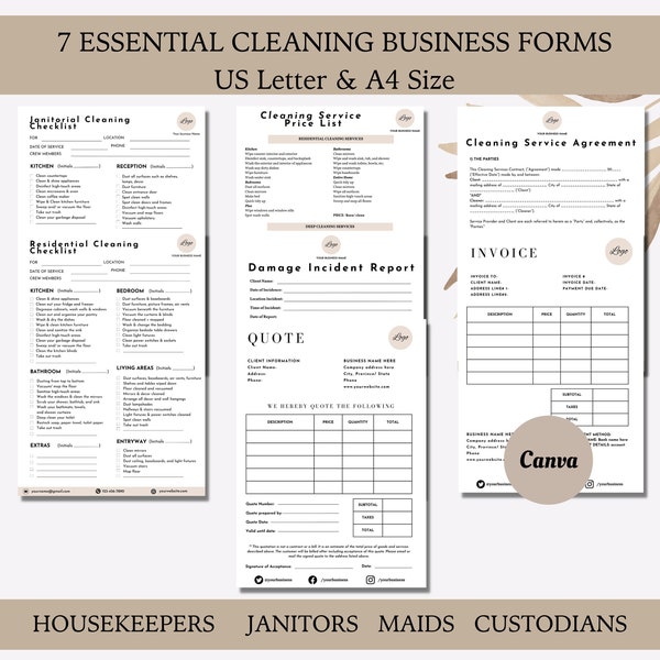 Cleaning Lady Contract Etsy