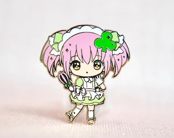 Amulet Clover Enamel Pin: Magical Girl Collectible, Amu Hinamori Shugo Chara Pin