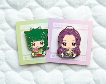Maomao & Jinshi Chibi Hug Enamel Pin: Kawaii Anime Collectible, Diaries Romance