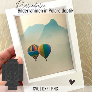 Plotterdatei SVG, PNG, DXF Papier Bilderrahmen, Polaroidoptik, Lieblingsmensch, Digital Download
