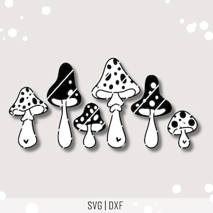 File plotter - funghi, agarico volante, motivo fungo, autunno, SVG, DXF, download digitale