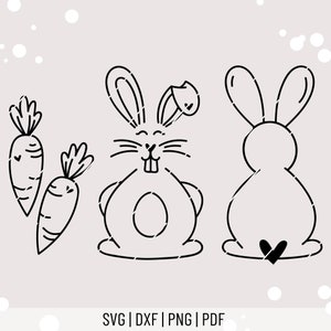 Plotterdatei Ostern SVG, PNG, DXF, Pdf, Osterhase, Hase, Ostermotive, Digital Download