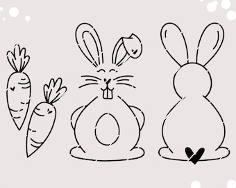 Plotter file Easter SVG, PNG, DXF, Pdf, Easter bunny, rabbit, Easter motifs, digital download