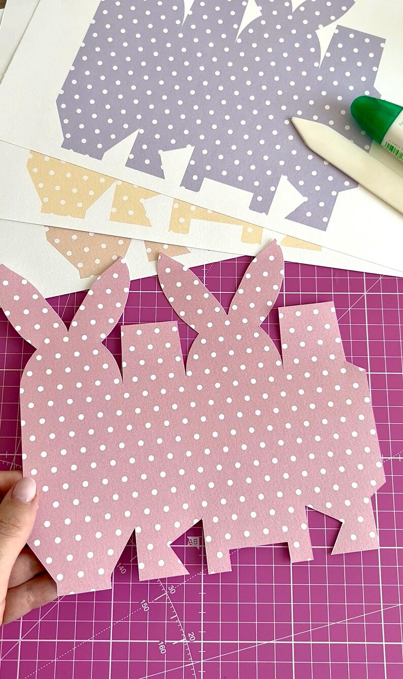 Printable Gift Box Template for Bunnies, PDF File, 2 Sizes, 8 Colors ...