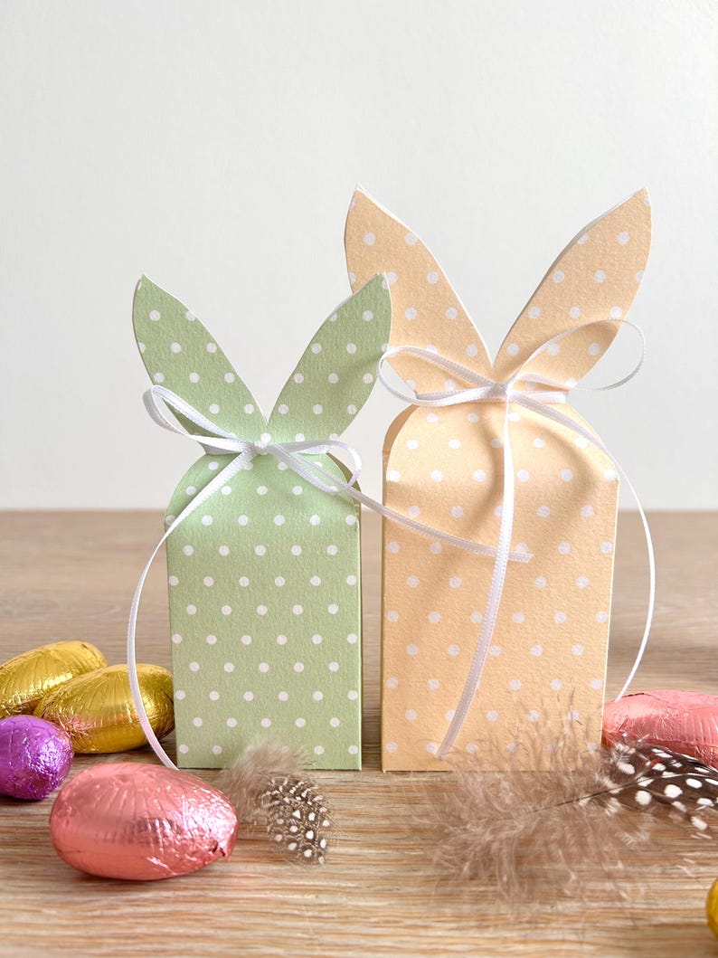 Printable Gift Box Template for Bunnies, PDF File, 2 Sizes, 8 Colors ...