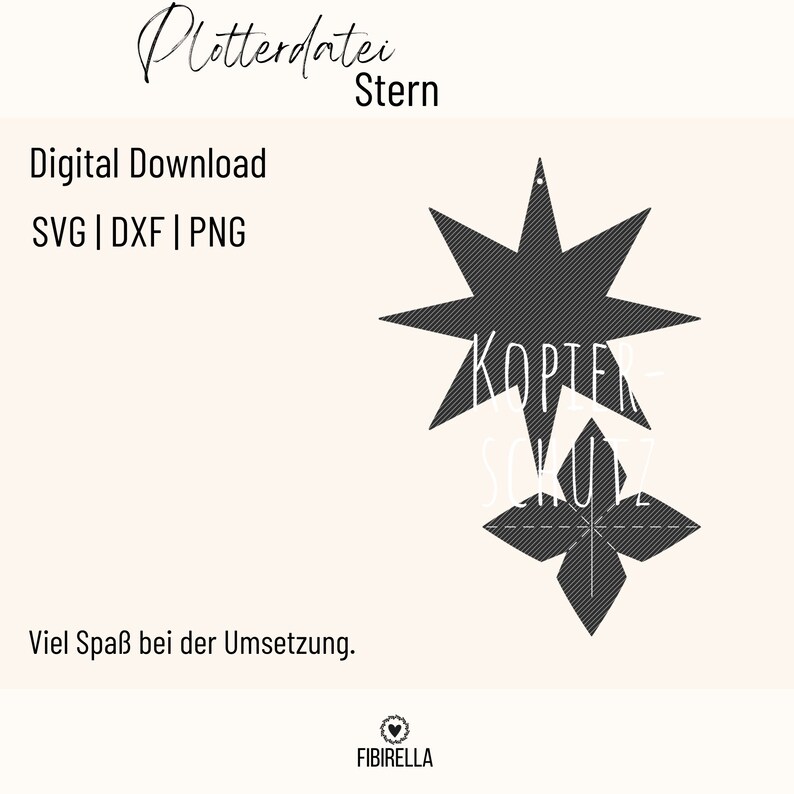 Plotterdatei Stern, Papierstern, Weihnachten, Schneidedatei SVG, PNG
