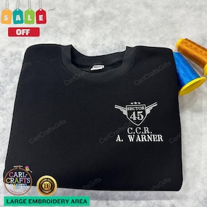 The Shatter Me Hoodie | Custom Embroidered Kishimoto Sector 45 Uniform Sweatshirt | Hell Is Empty Shirt | A. Warner Book Lover Gift