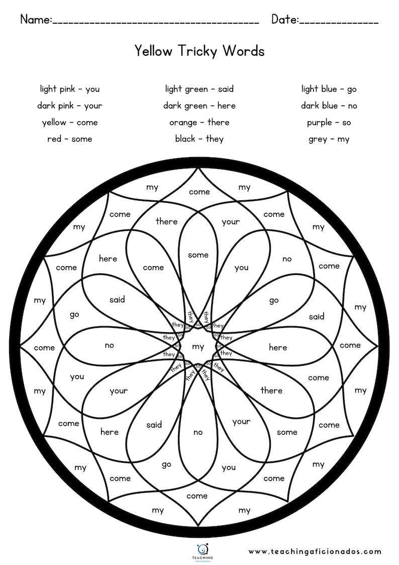 My Tricky Words Practice Worksheets Etsy Ireland