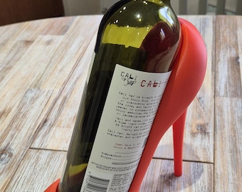 Red Stiletto Wine Bottle Holder – Chic Novelty Gift
