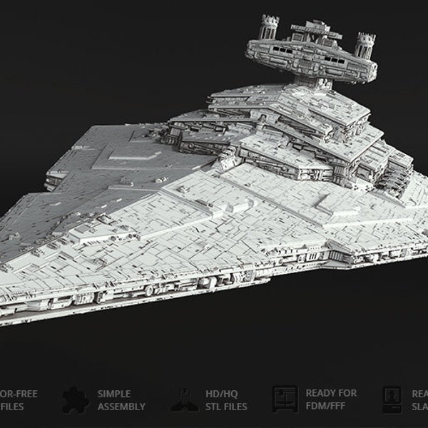 Star Destroyer 3d Print Etsy