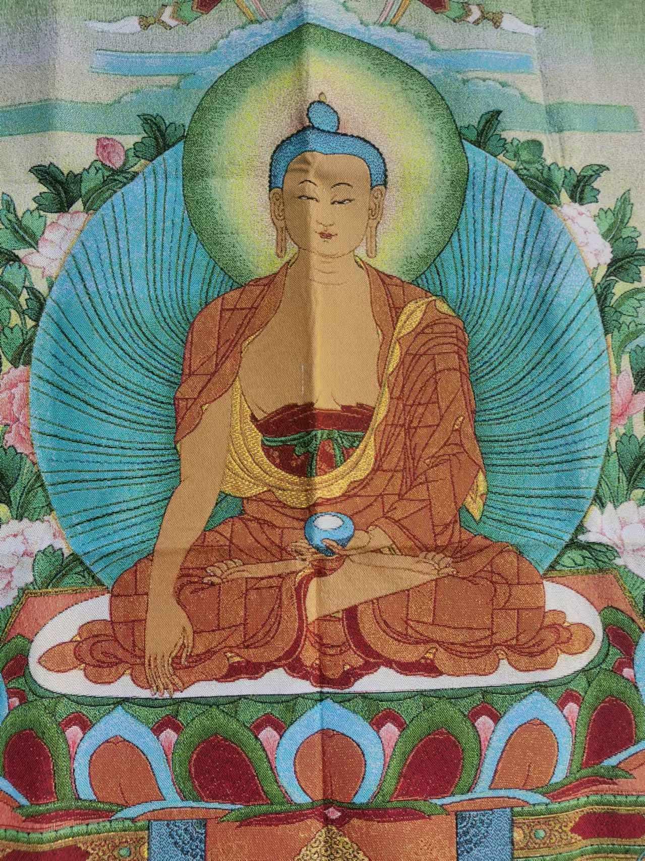 35インチの祝福仏タンカ、チベット仏教の経典タンカ絵画、ネパールの