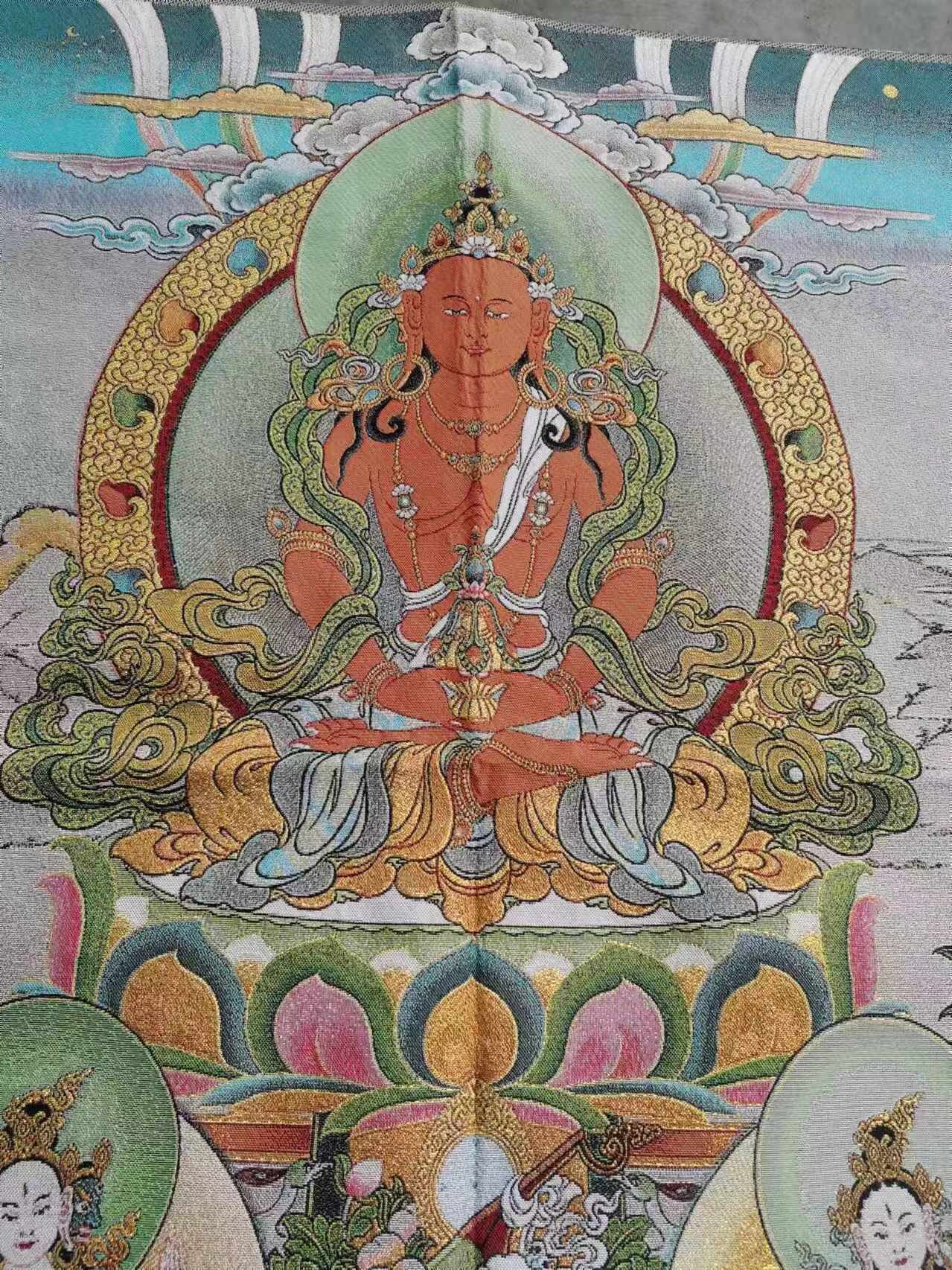 35インチ タンカ、チベット仏教の経典タンカ絵画、ネパールの