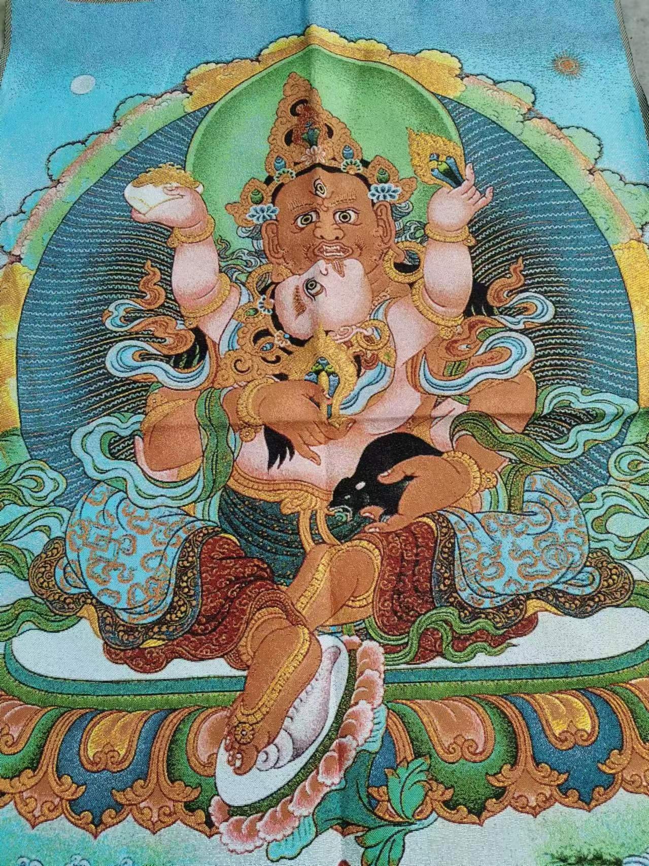 絵画　チベット宗教 35インチ 仏陀タンカ絵画、チベット仏教経典タンカ絵画、ネパール絵画