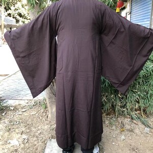 Monk Robe, Linen Kaftan, Long Linen Robe, Summer Buddhist Shaolin Monk ...