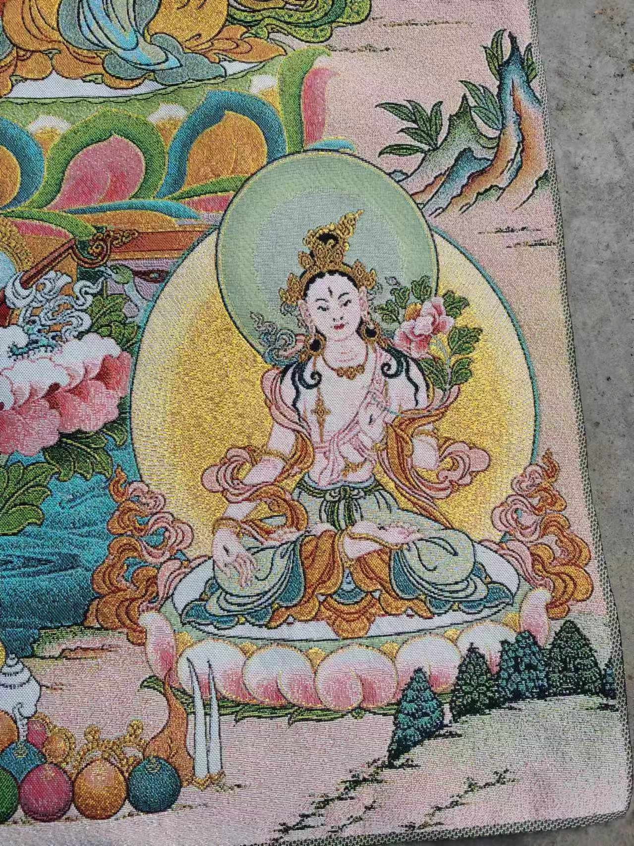 35インチ タンカ、チベット仏教の経典タンカ絵画、ネパールの