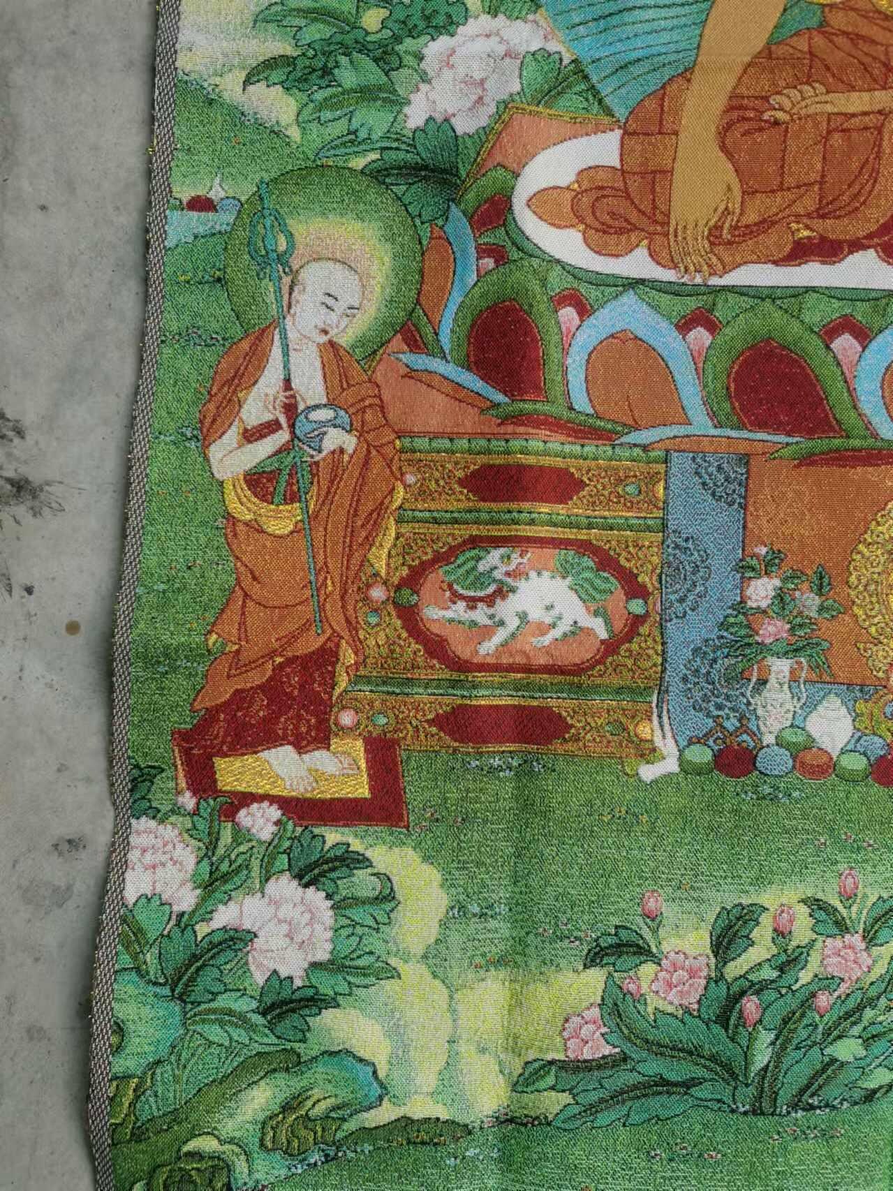 35インチの祝福仏タンカ、チベット仏教の経典タンカ絵画、ネパールの