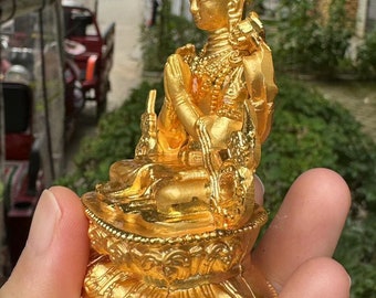 金メッキを施した合金製のネパール仏像、禅装飾の観音菩薩、阿弥陀仏の