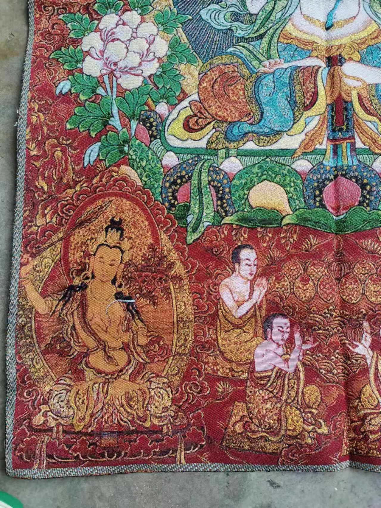 35インチ 観音タンカ、チベット仏教経典タンカ絵画、ネパール絵画