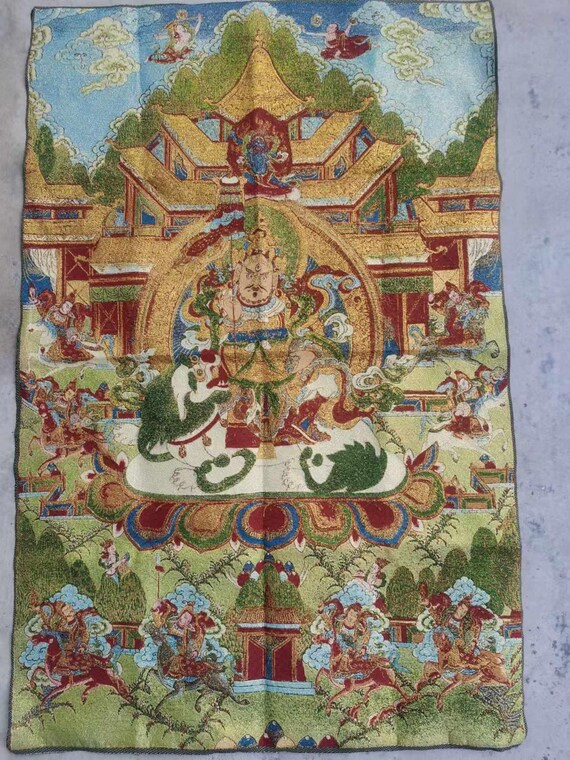 タンカ（チベット仏教） 35インチの仏陀タンカ、チベット仏教の経典タンカ絵画、ネパールの絵画
