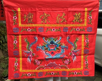 Exquisito paño de altar budista tibetano de brocado de seda cosido a mano, mantel de altar budista taoísta, cubierta de mesa de altar, paño de santuario budista para meditación G216