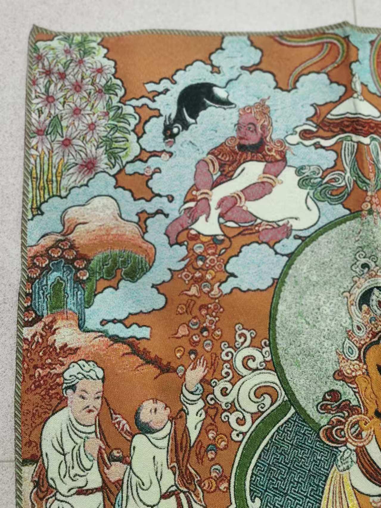 35インチのチベット仏教タンカ、ネパールの絵画アート、チベット仏教の