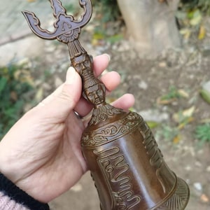 Nepal Vintage Budda Dzwon Błogosławieństwo, Feng Shui Wiatr Dzwonek na Szczęście Fortuna, Dom Ogród Świątynia Samochód Wiszący Dekoracja Prezent Wystrój Domu prezent