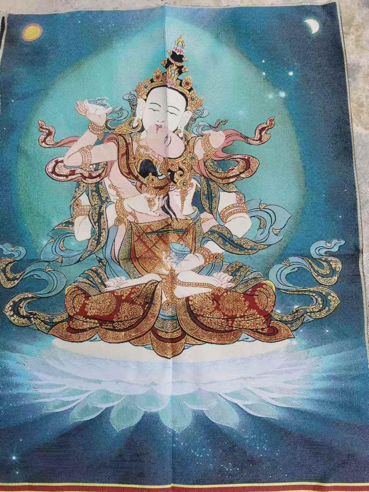35インチの仏陀タンカ、チベット仏教経典タンカ絵画、ネパール絵画