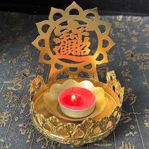 Mini Mindful Meditation Kerzenhalter, Yoga Kerzenhalter, Fortune Kerzenhalter, Teelichthalter, Zen Kerzenhalter Buddha Teelichthalter
