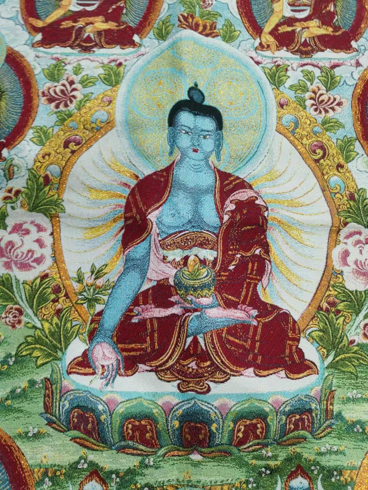 35インチ タンカ 掛け絵、チベット仏教経典タンカ絵画、ネパール