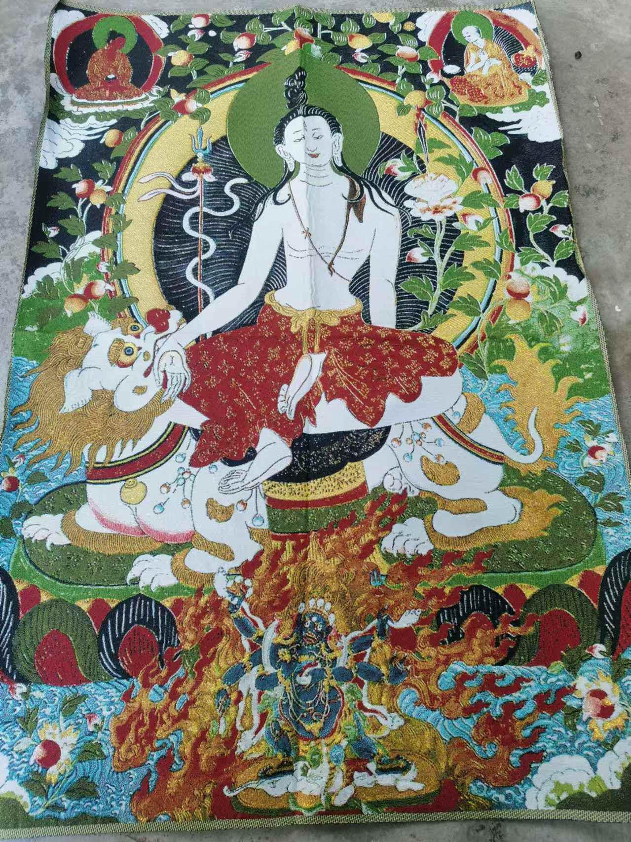 35インチ タンカ画、チベット仏教の経典タンカ画、ネパールの絵画