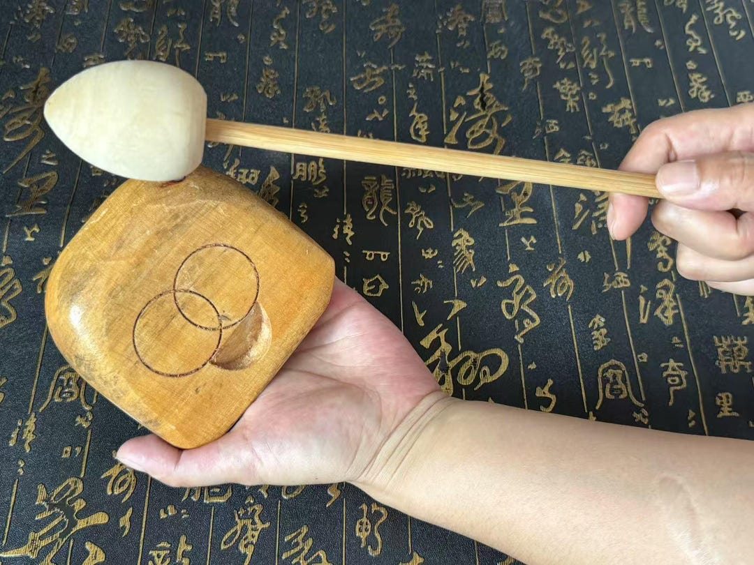 Natural Wooden Muyu Mokugyo Buddhist Monk Instrument Drum Fish Altar ...