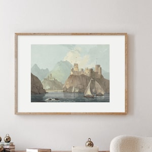 Póster paisaje de Omán decoración de pared reproducción en papel de acuarela museo