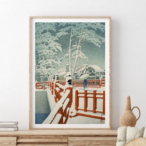 Póster de arte japonés Kobe Nagata de Kawase Hasui ukiyo-e grabado en madera
