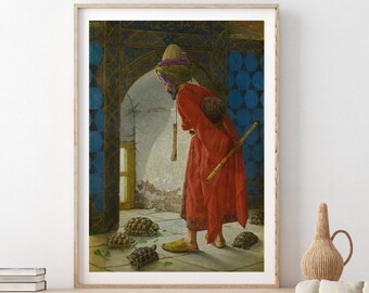 The Tortoise Trainer poster Osman Hamdi Bey painter of the Ottoman Empire fine art print