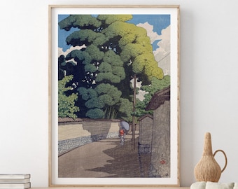Simohonda-Machi Japanese art poster by Kawase Hasui ukiyo-e woodblock print