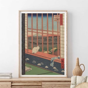 Utagawa Hiroshige Art Poster 100 Ansichten von Edo Asakusa Ricefields Ukiyo-e Holzschnitt