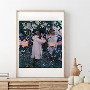 Carnation Lily Lily Rose Kunstplakat von John Singer Sargent Ölgemälde Druckwanddekor