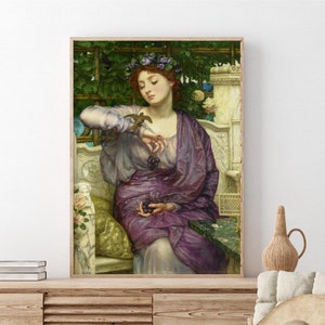 Lesbia und ihr Spatz Pre-Raphaelite Kunstplakat von Edward Poynter