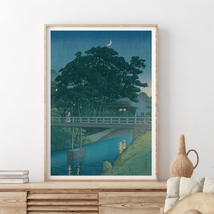 Hasui Kawase Poster Takinogawa Fluss Japanischer Holzschnitt Ukiyo-e Japan