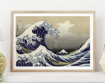Hokusai Great Wave Poster | Japanese Ukiyo-e Art Print