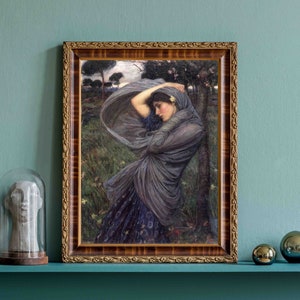 Boreas Pre-Raphaelite Kunstplakat von John William Waterhouse
