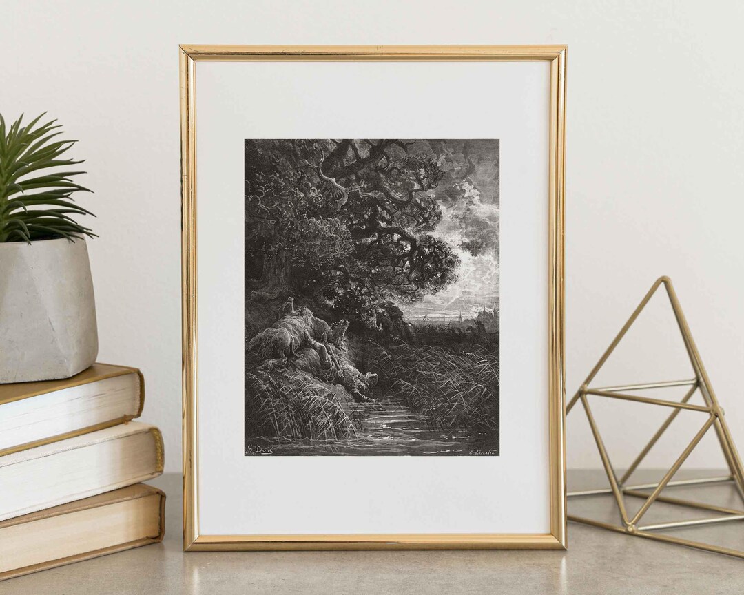 The Oak and the Reed – Gustave Doré Print | La Fontaine’s Fables - Etsy