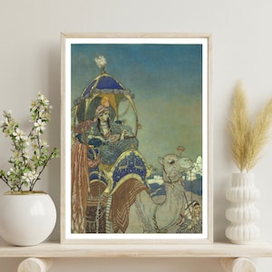 La reina de Saba cartel artístico impreso por Edmund Dulac 24x36 pulgadas 50x70cm 60x90 cm A1 A2 A3 A4