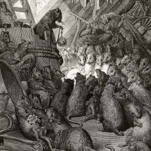 Il Consiglio dei Topi – Stampa artistica d'epoca di Gustave Doré