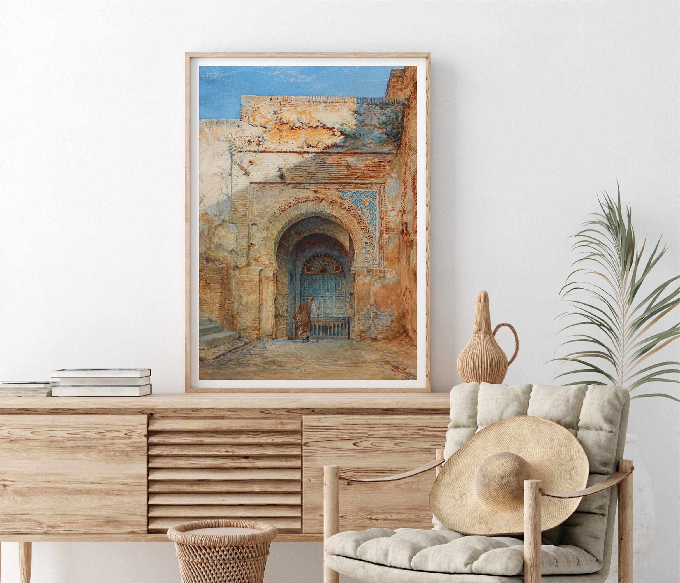 Old Moorish gateway Alhambra Poster Oriental Art poster Henry Stanier Fine art print on museum quality paper
