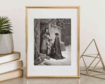 The Cicada and the Ant – Gustave Doré Print from La Fontaine’s Fables