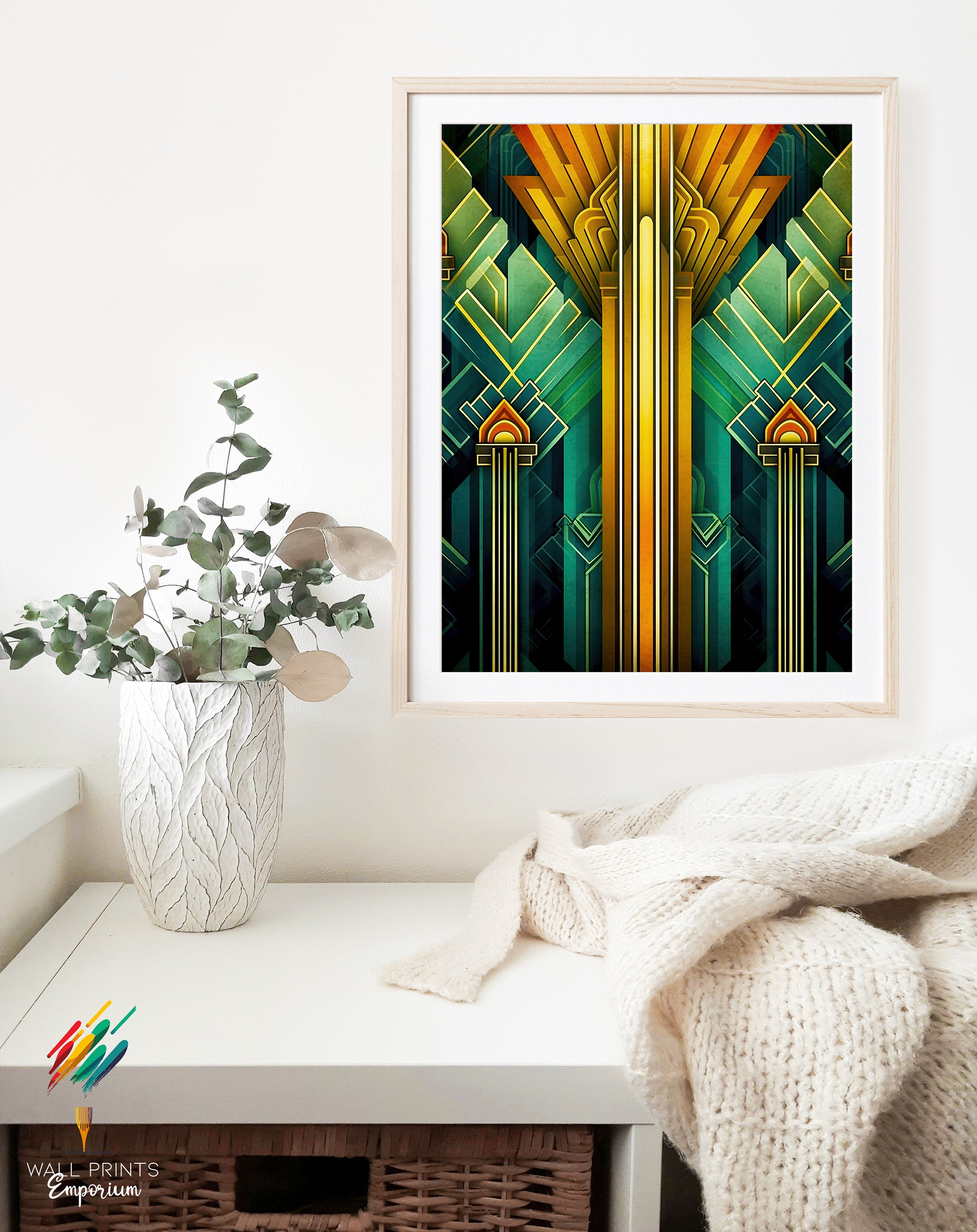 Green and Gold Art Deco Print, Vintage Art Deco Prints, Art Deco Poster,  New Office Wall Art, Unframed A5 A4 A3 A2 A1 US Sizes - Etsy | Poster