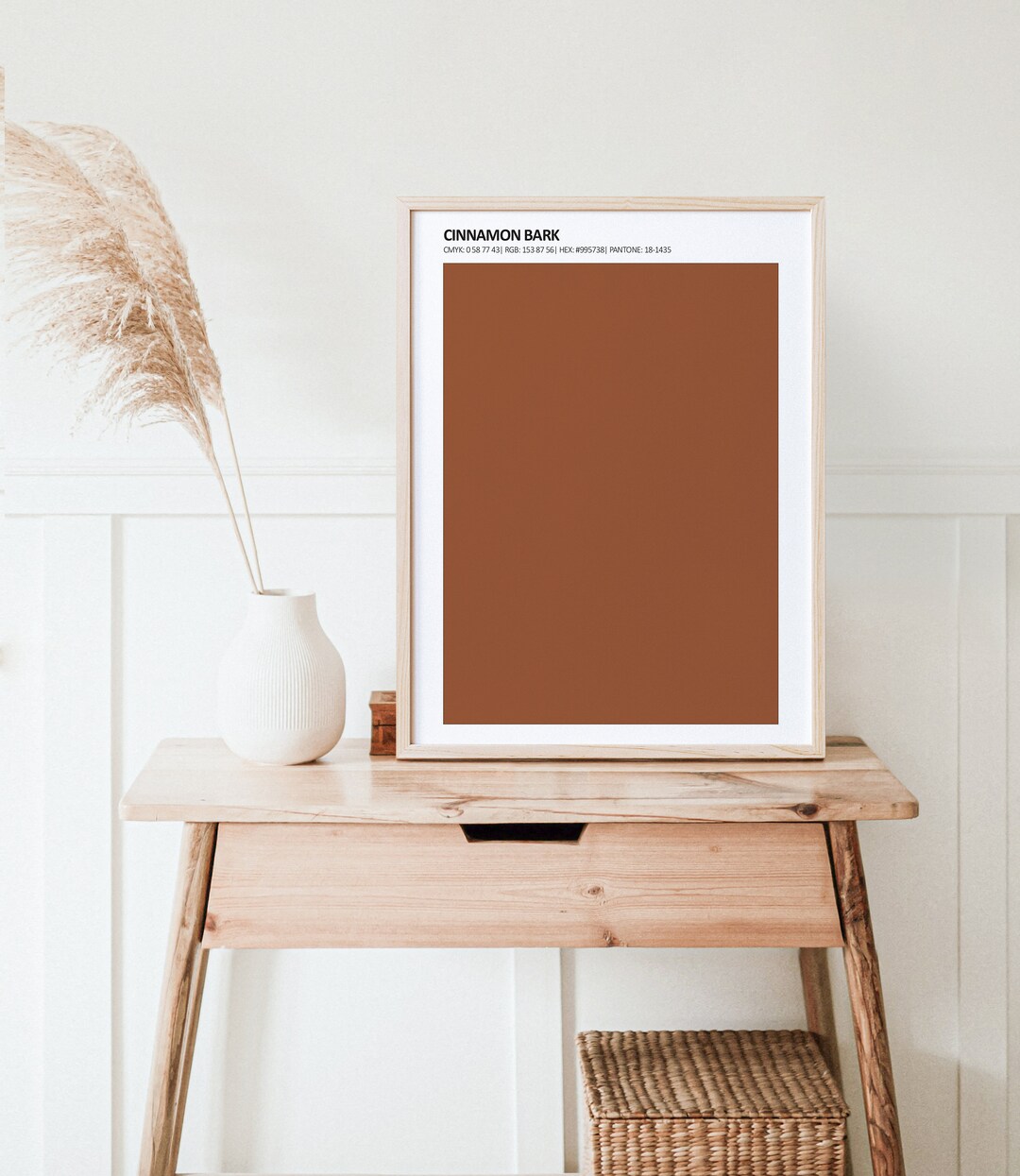 Cinnamon Brown Color Swatch Print Color Palette Art Etsy