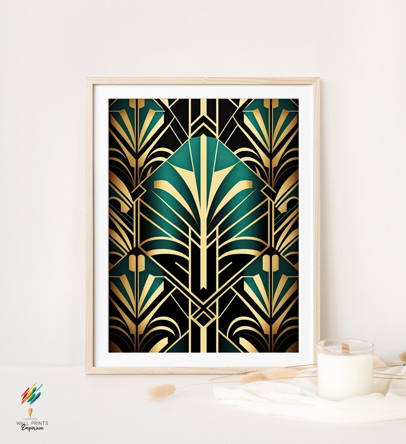 Art Deco Printable Wall Art 10 Piece Wall Decor Printable Etsy